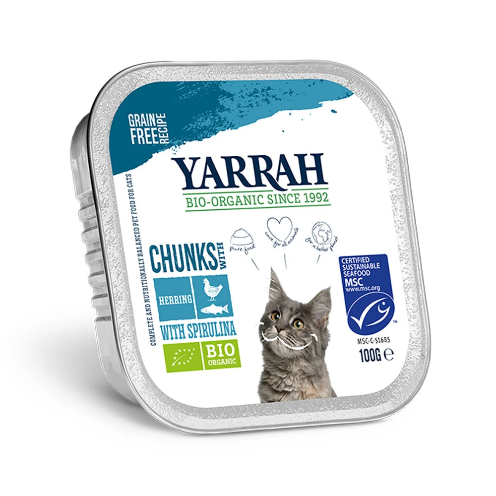 Yarrah - Natvoer Kat Kuipje Chunks Met Kip & Vis Bio 7 Yarrah - Natvoer Kat Kuipje Chunks Met Kip & Vis Bio - Afbeelding 7