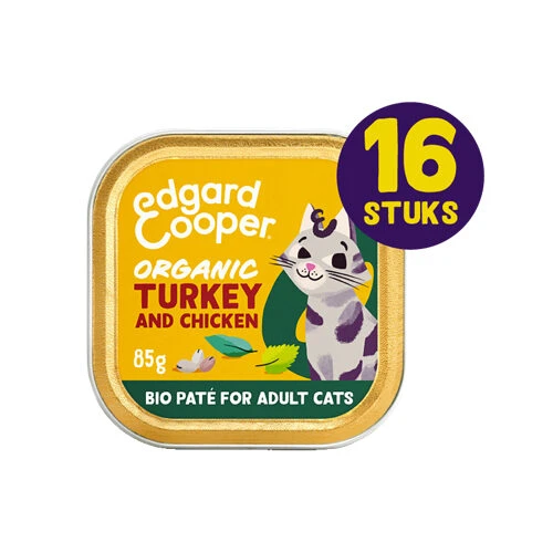 Edgard & Cooper Adult Cat - Organic - Kalkoen En Kip - Paté - Afbeelding 2