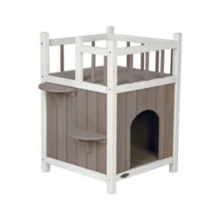 Trixie Natura Kattenhuis Met Balkon -Kattenbenodigdheden Winkel trixie natura kattenhuis met balkon 93535 0500 none