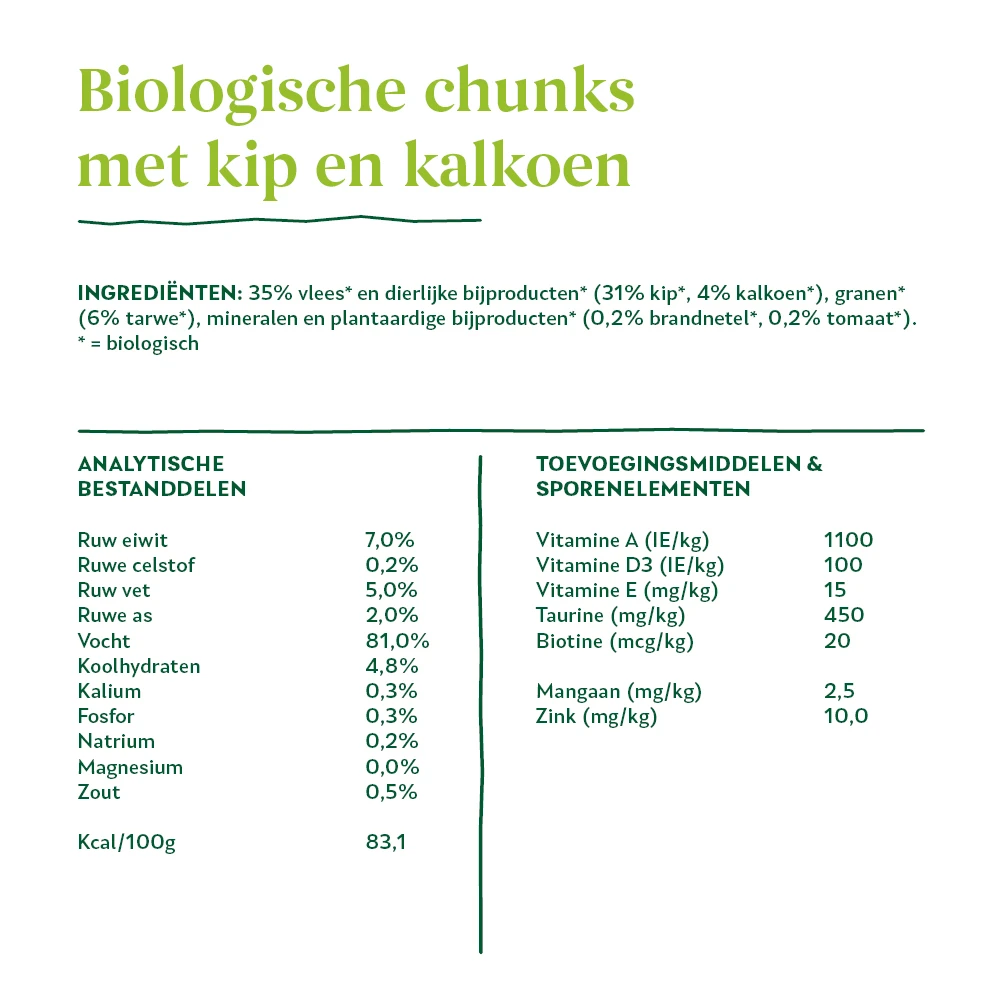 Yarrah - Natvoer Kat Blik Chunks Met Kip & Kalkoen Bio - Afbeelding 5